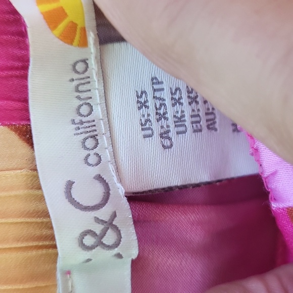 C & C Colorful Floral Wide-Leg Pants xs EUC - Picture 2 of 2